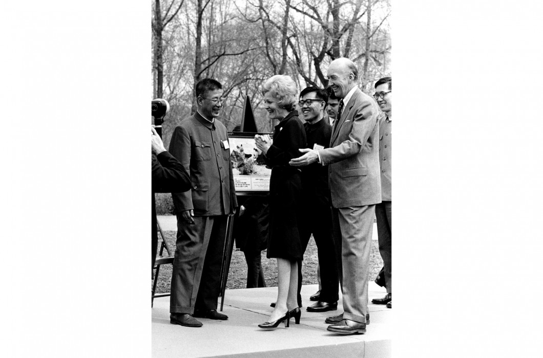 President and Mrs. Nixon formally welcome giant pandas to the Smithsonian's National Zoo