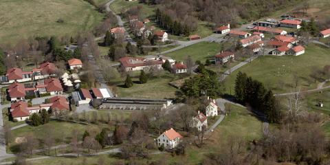 Aerial view of the Smithsonian Conservation Biology Institute