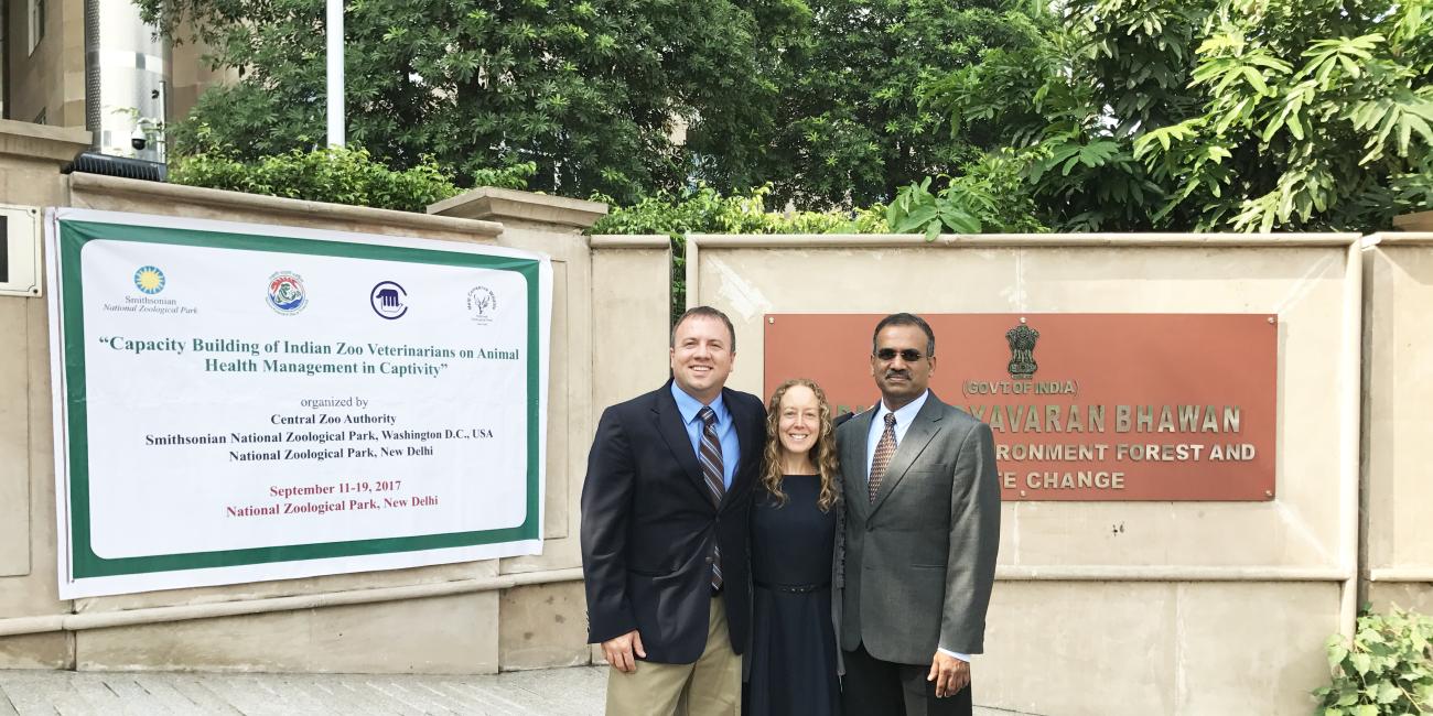 Tony Barthel, Budhan Pukazhenthi and Jessica Siegal-Willott in India