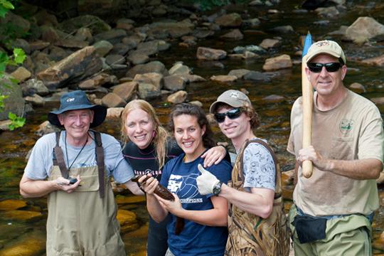 The hellbender team. Photo courtesy of Jeff Storey