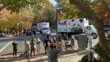 Nov. 8, 2023. Giant pandas Mei Xiang, Tian Tian and Xiao Qi Ji depart the Smithsonian's National Zoo and Conservation Biology Institute.