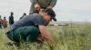 Biologist Jessica Alexander of the Smithsonian's Great Plains Science Program clipping grass at American Prairie in Montana